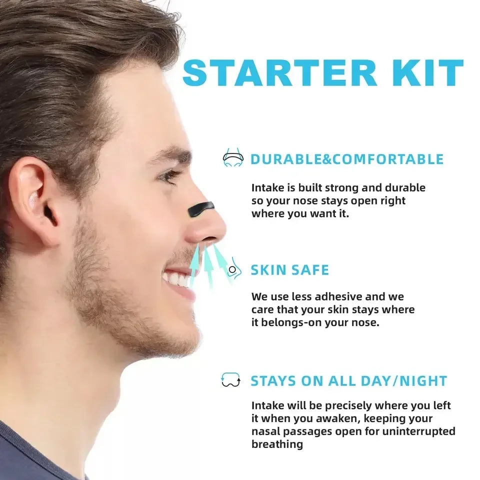 Nasal Dilator For Sleep Starter Kit With Anti Snore Strips