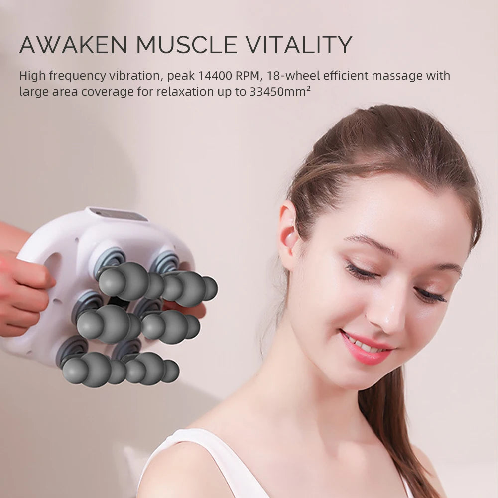 Foreverlily Fascia Gun 18 Head High Frequency Body Massager