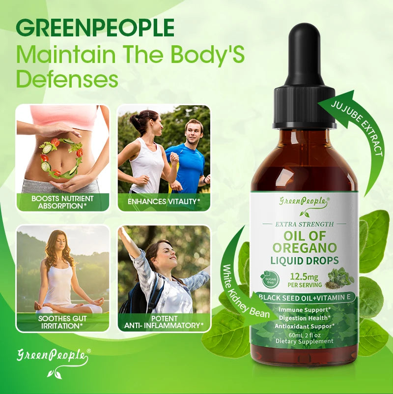 MINCH Organic Oregano Oil Drops Black Seed Vitamin E