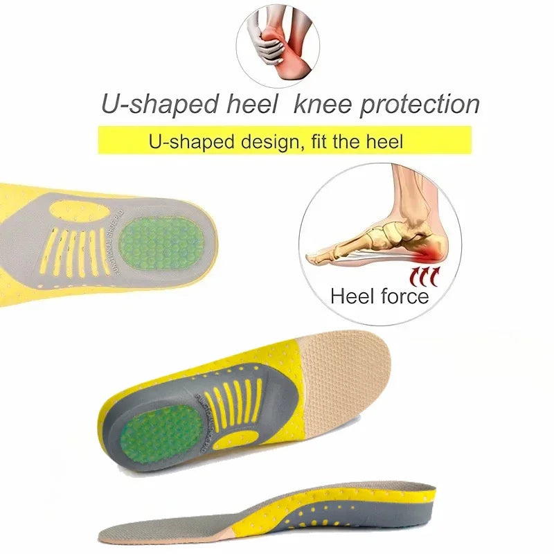 Orthotic Gel Insoles With Arch Support For Plantar Fasciitis Unisex