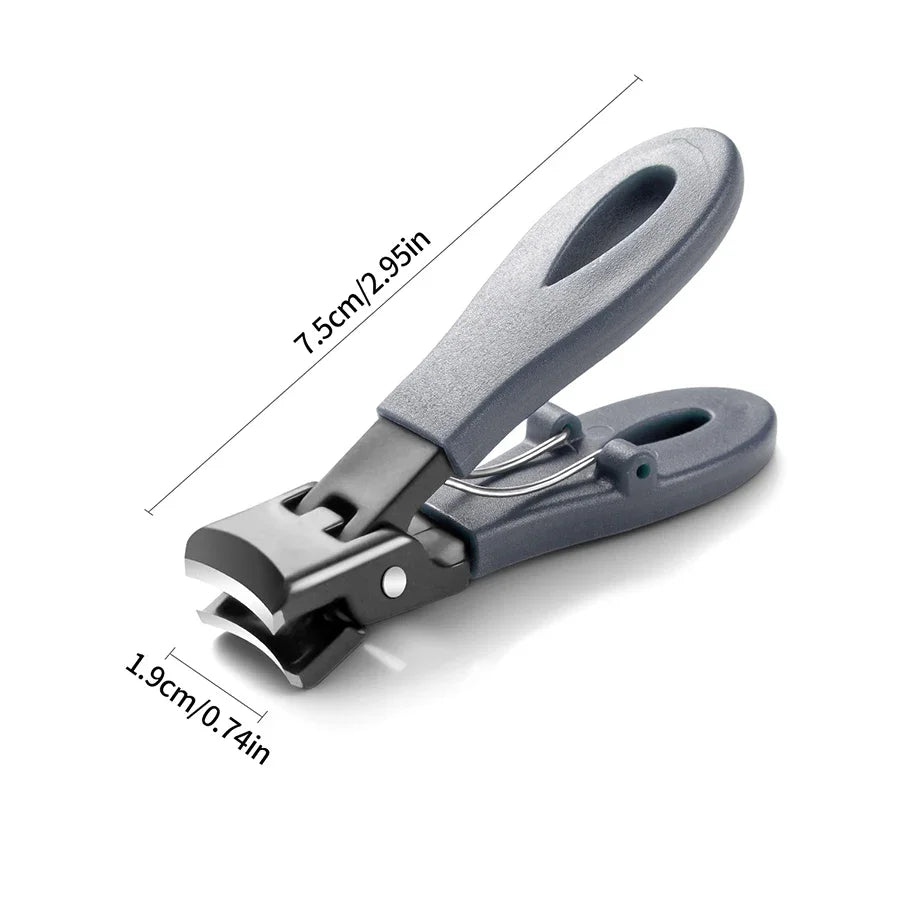 Portable Nail Clippers Stainless Steel Anti Splash Wide Jaw