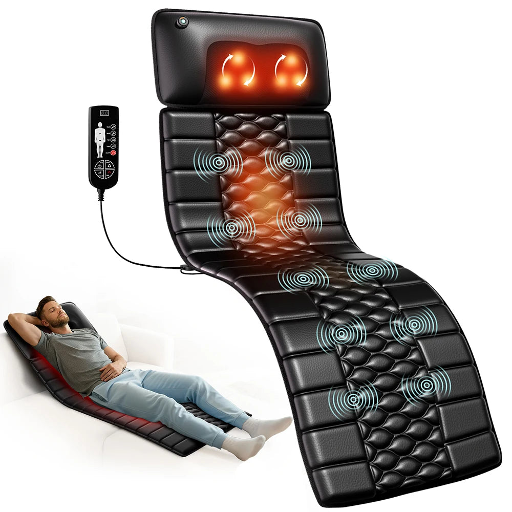 HIMOUTA Shiatsu Massage Mat With Heat And 10 Vibrating Motors