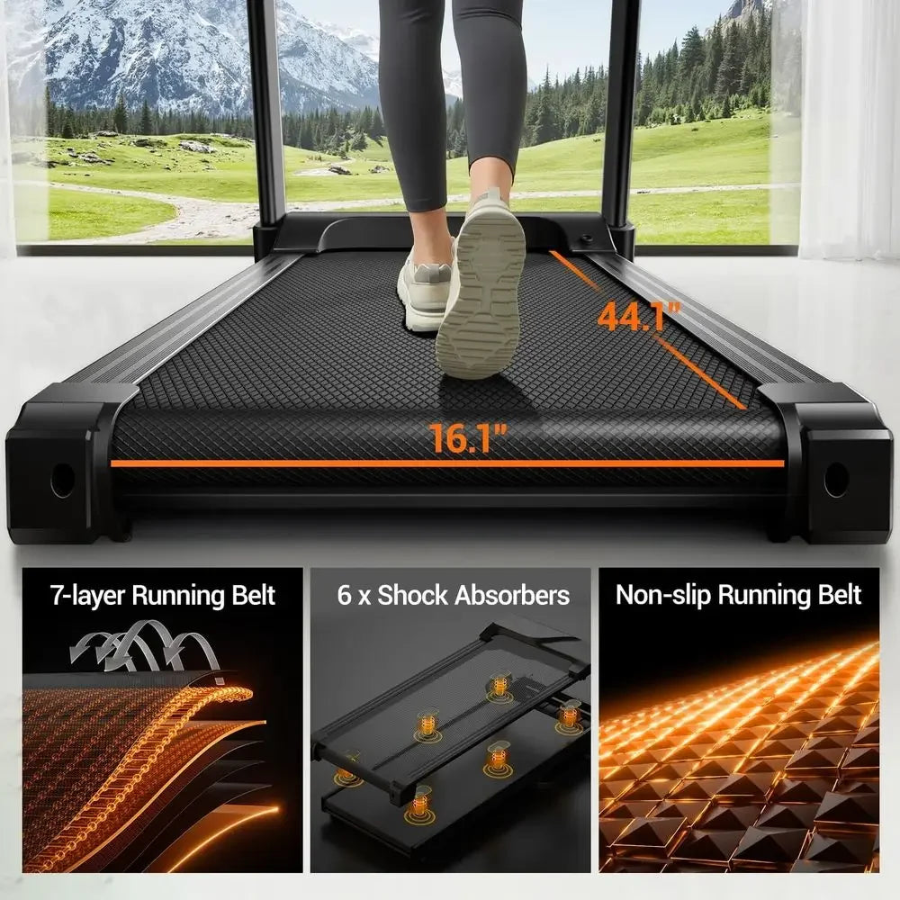 Foldable Treadmill With 20 Levels Auto Incline 4HP Quiet