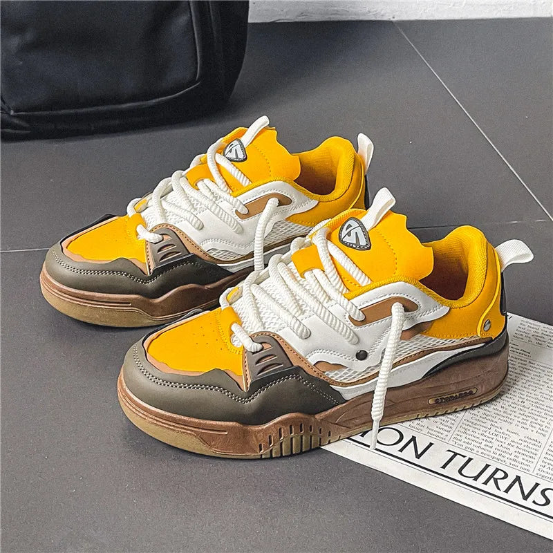 Men's Casual Shoes Four Seasons Retro Platform Sneakers L11