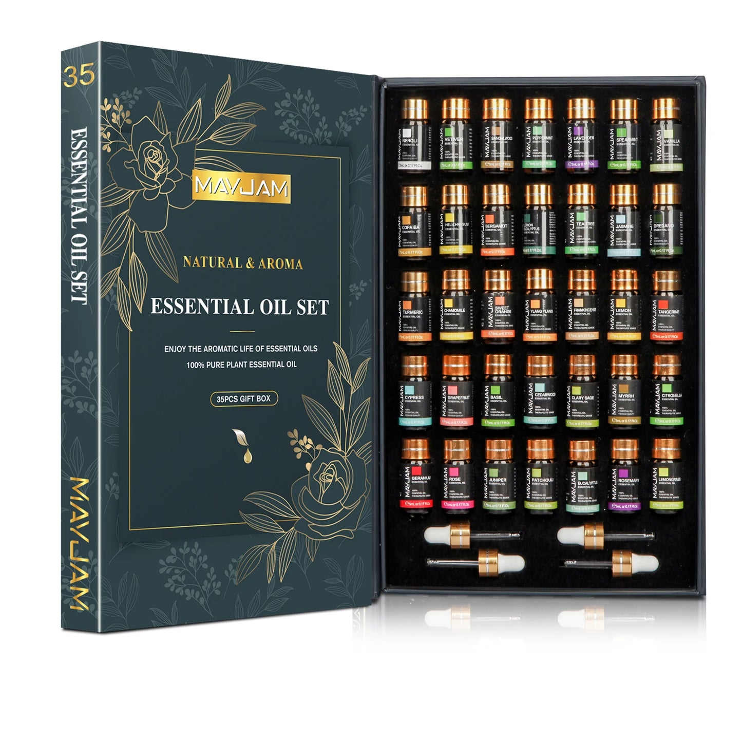 MAYJAM 35pcs Essential Oils Set For Humidifier Diffuser Burners