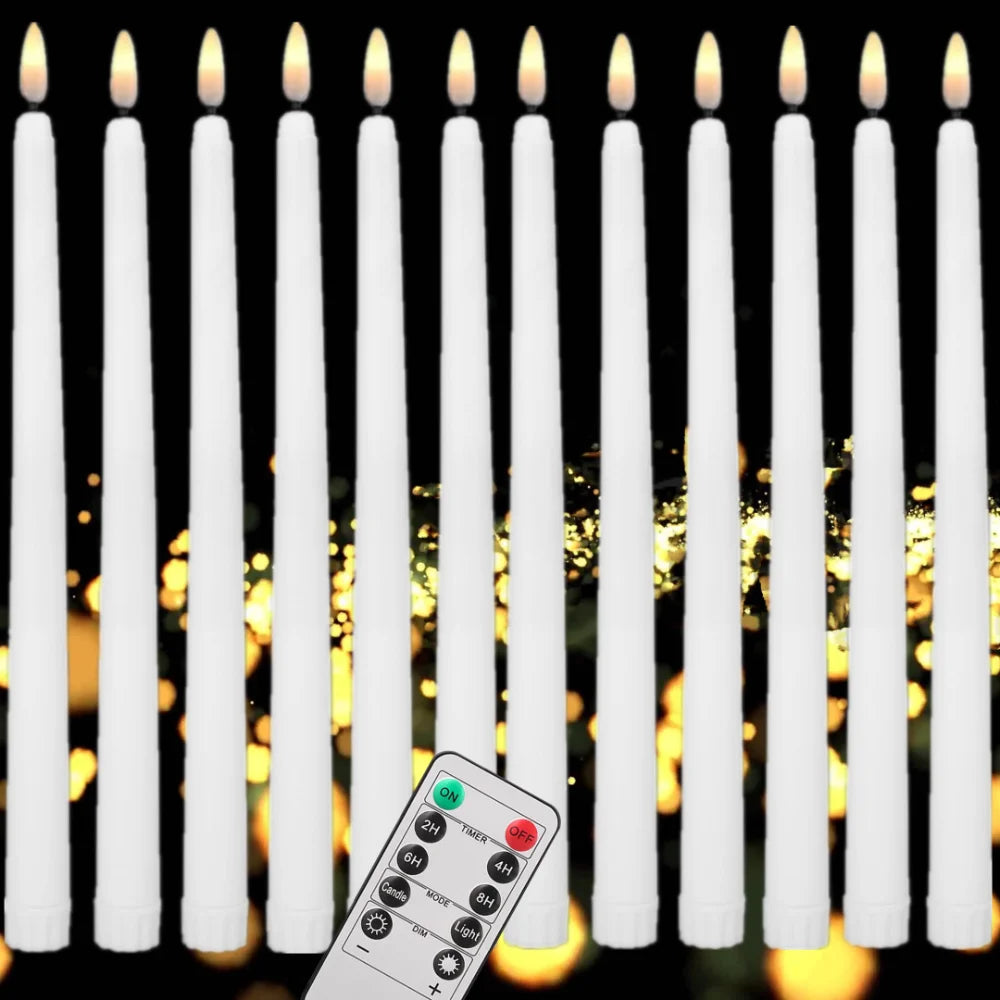 Flameless Battery Operated LED Tea Lights With Remote 3D Wick Candles Pack Of 6