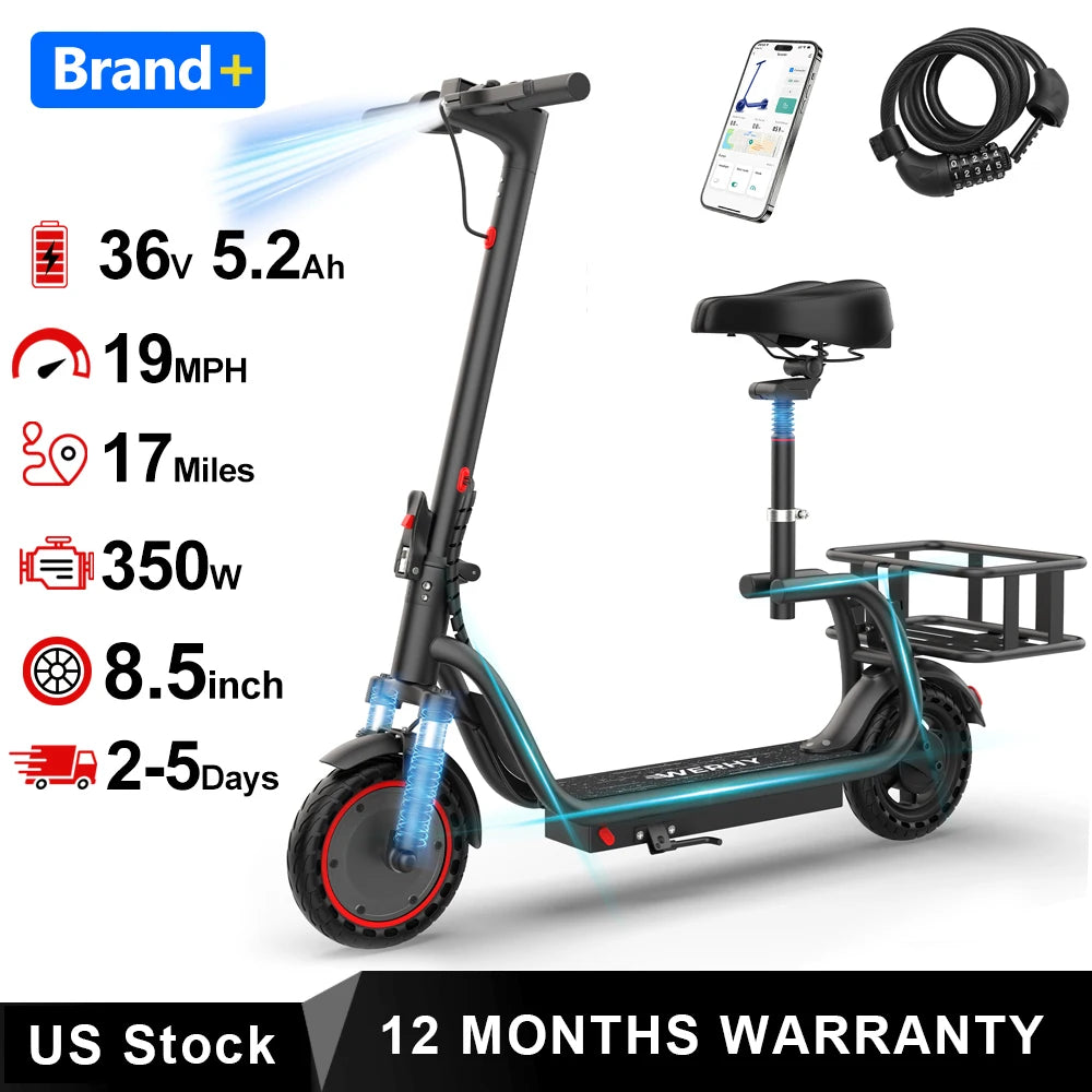 AOVOPRO Electric Bicycle Foldable 350W 17 Mile Range