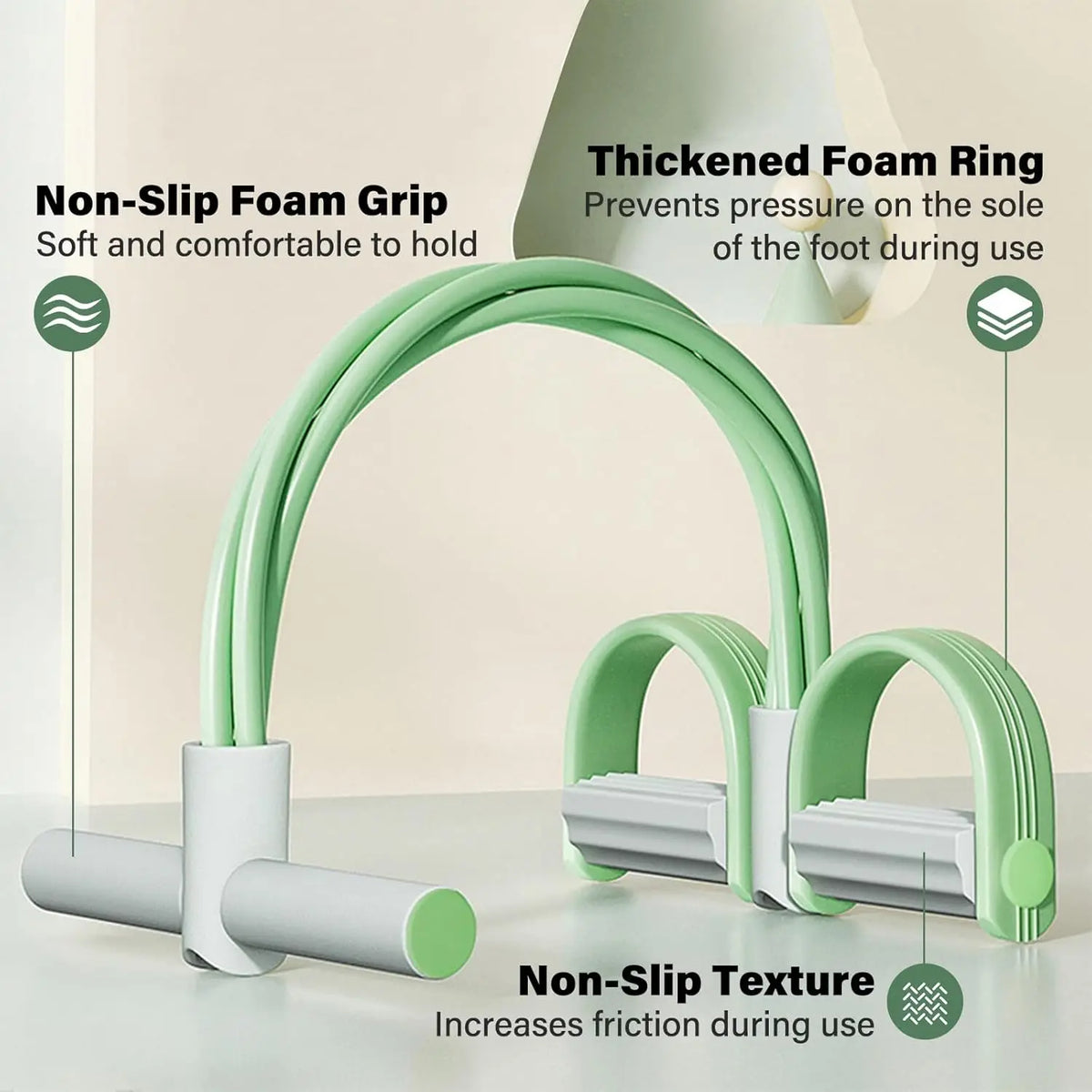 Natural Rubber 6 Tube Pedal Resistance Bands with Handles