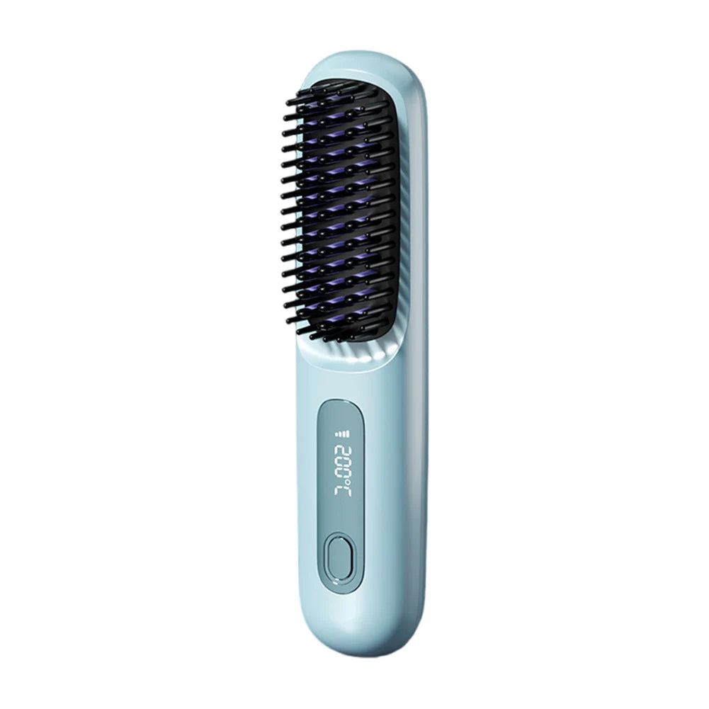 Cordless Hair Straightener Brush Anti Scald With 3 Temperature Settings
