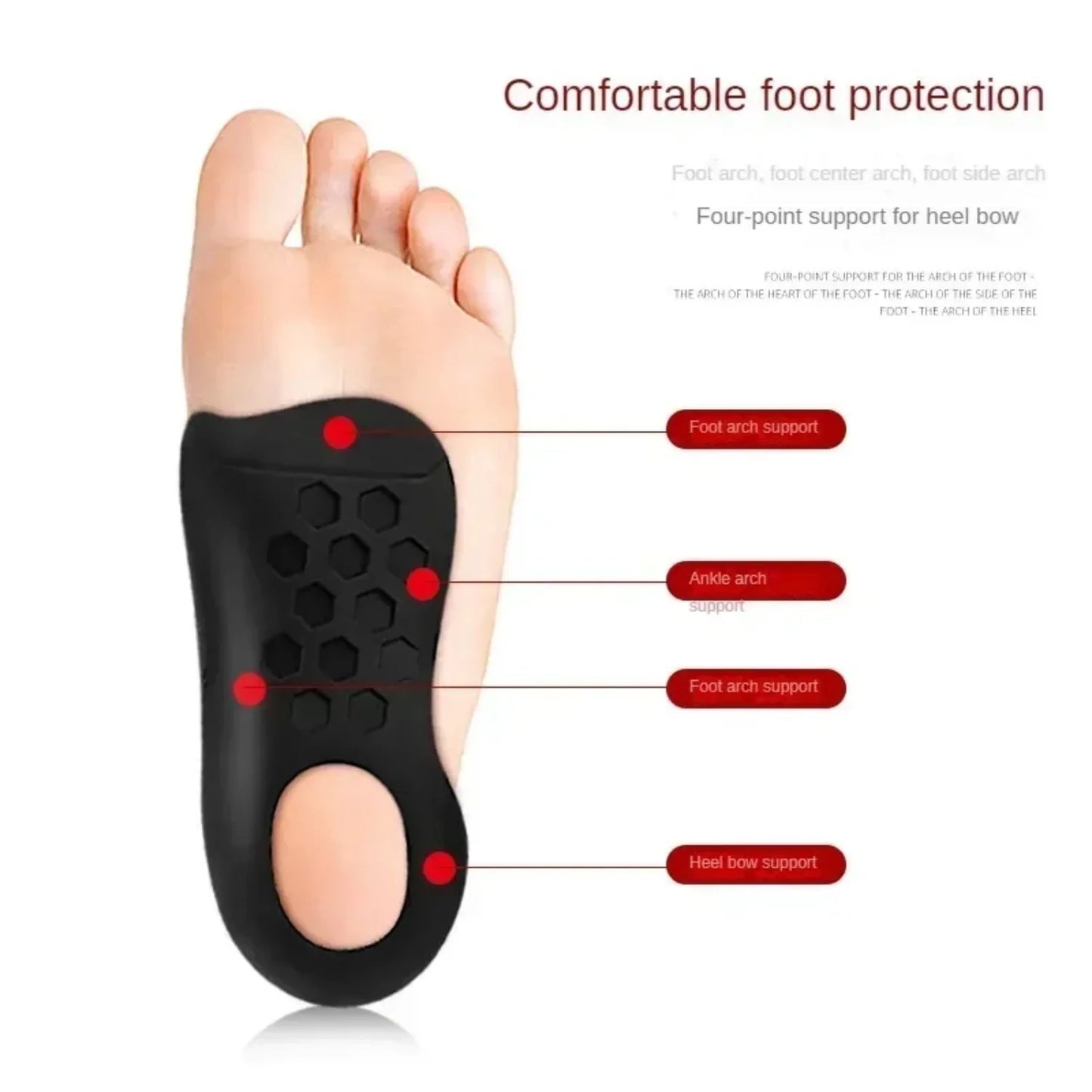 Orthopedic Plantar Fasciitis Insoles O Leg Correction Unisex