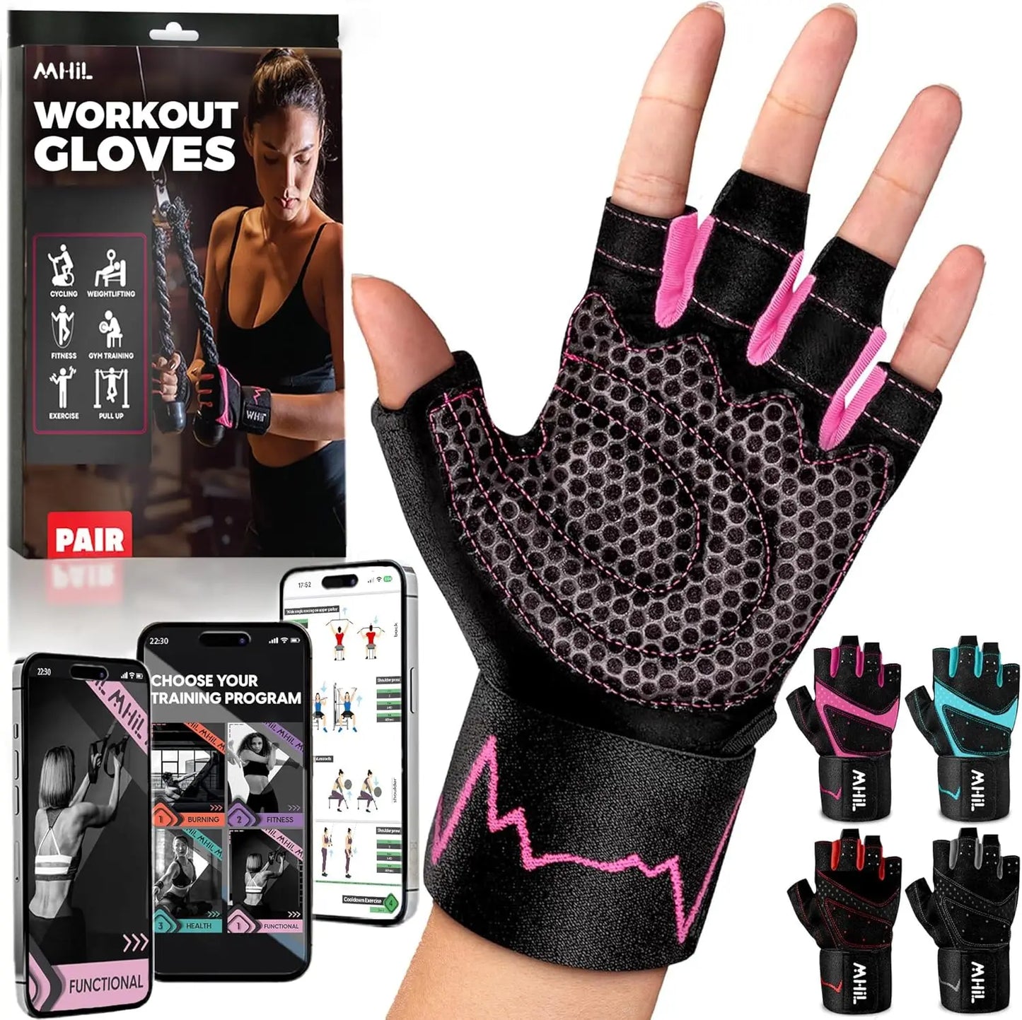 Breathable Gym Gloves With Wrist Support And Enhanced Grip