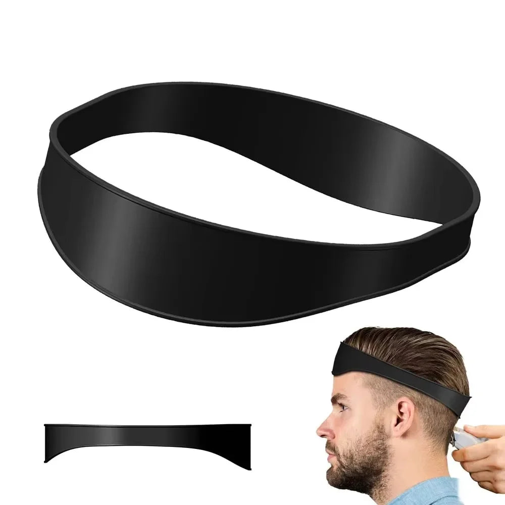 DIY Home Haircuts Curved Headband Silicone Neckline Shaving Template