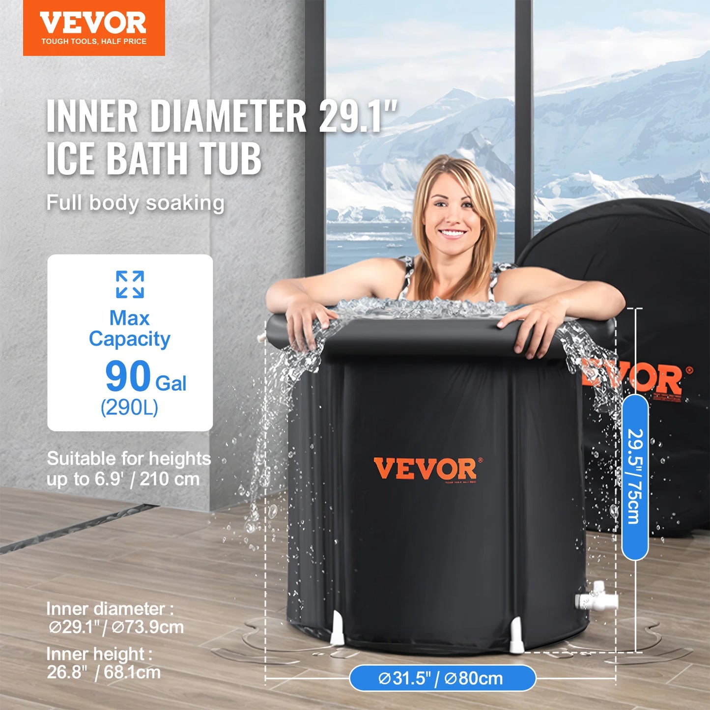Portable Ice Bath Plunge Tub For Athletic Recovery