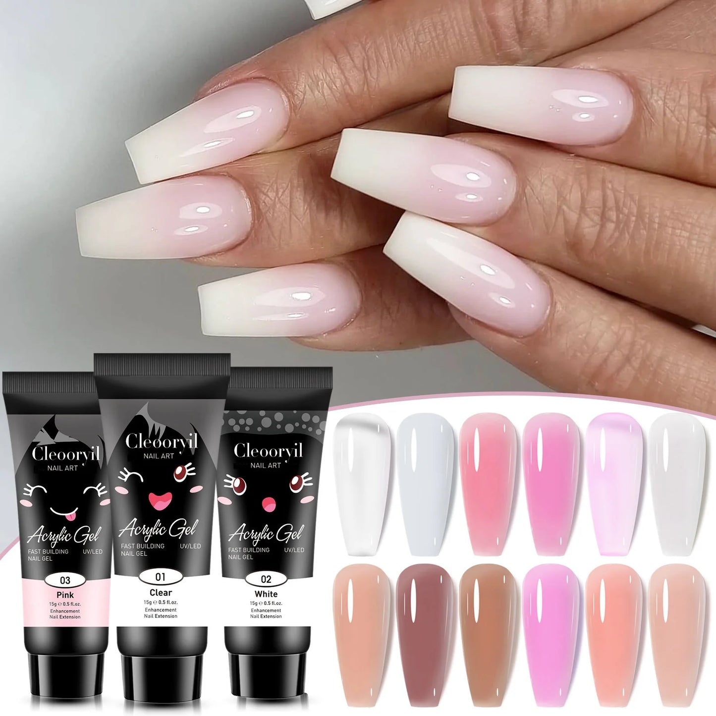 Misscheering Nail Extension Gel Poly Nail Acrylic Gel UV LED