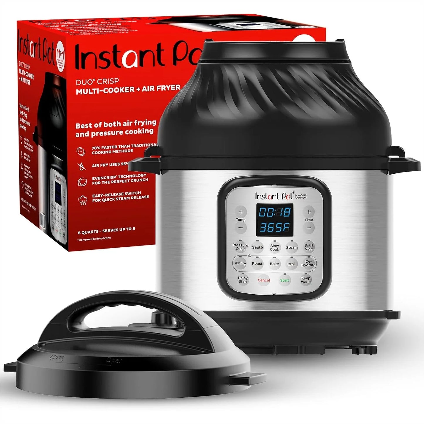 Air Fryer And Pressure Cooker 11 Functions With EvenCrisp Technology