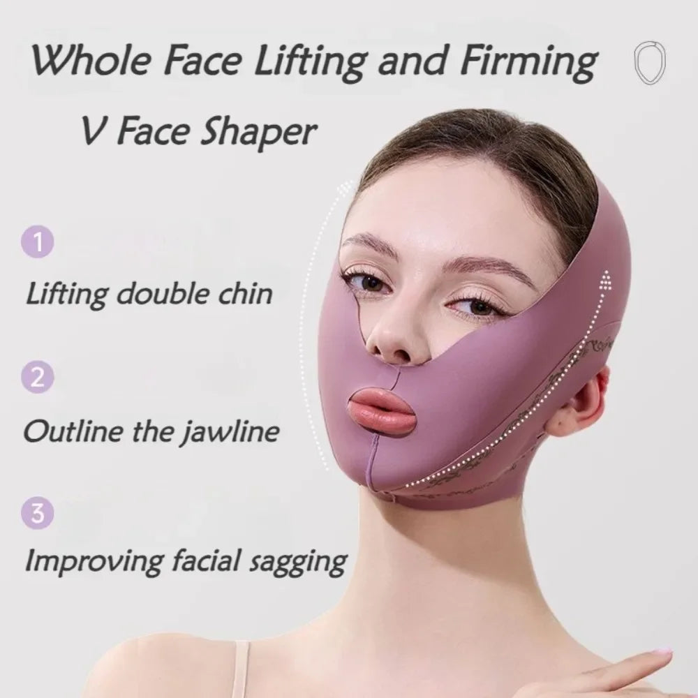 V Shape Face Lifting Strap Double Chin Jawline Trainer Belt