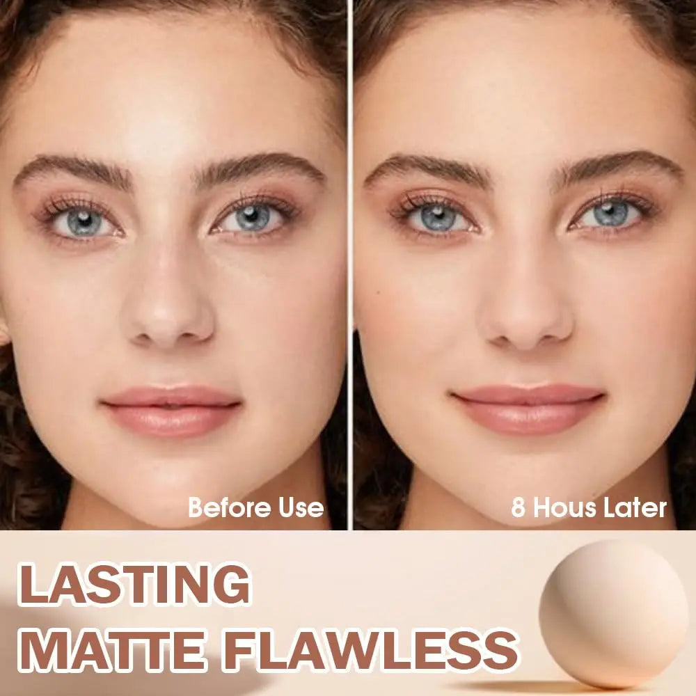 Matte Waterproof Oil Control Pressed Powder Foundation