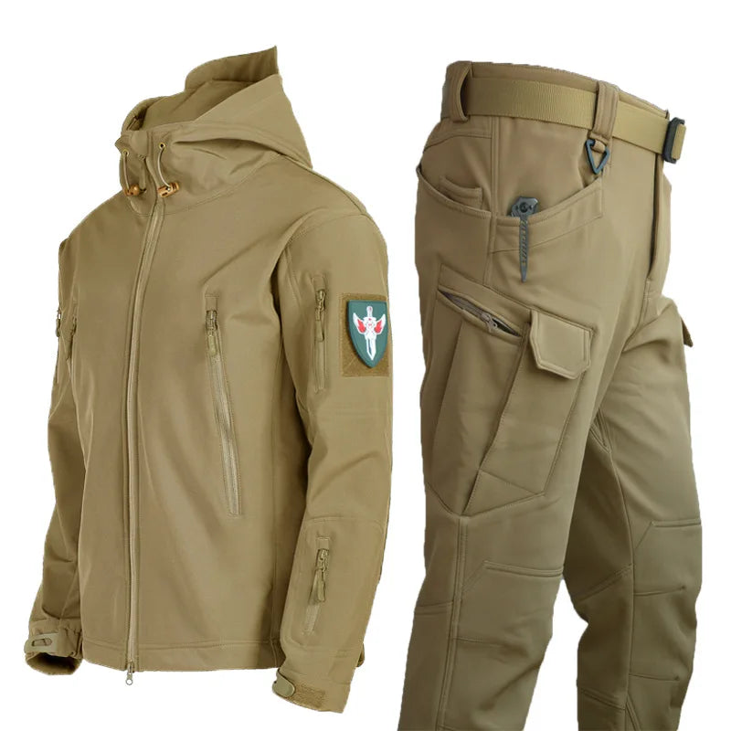 SoftShell Tactical Waterproof Jacket for Men Hiking Camping Outdoor Gear