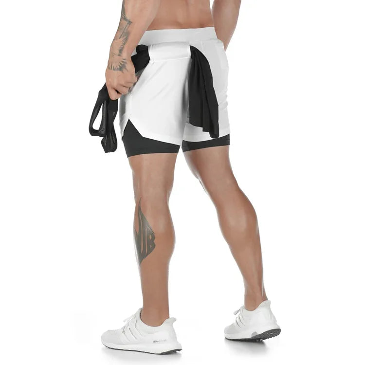 Camo Running Shorts For Men Quick Dry Gym Training