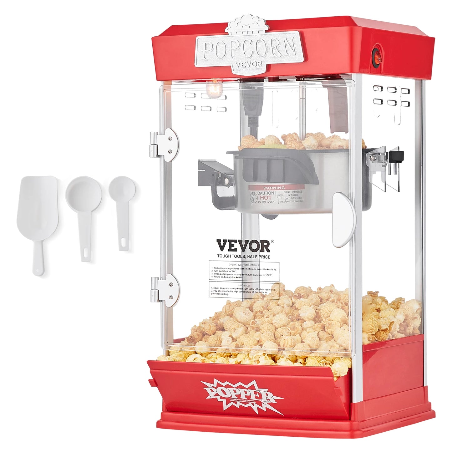 SucceBuy Commercial Popcorn Maker Countertop Includes 3 Scoops
