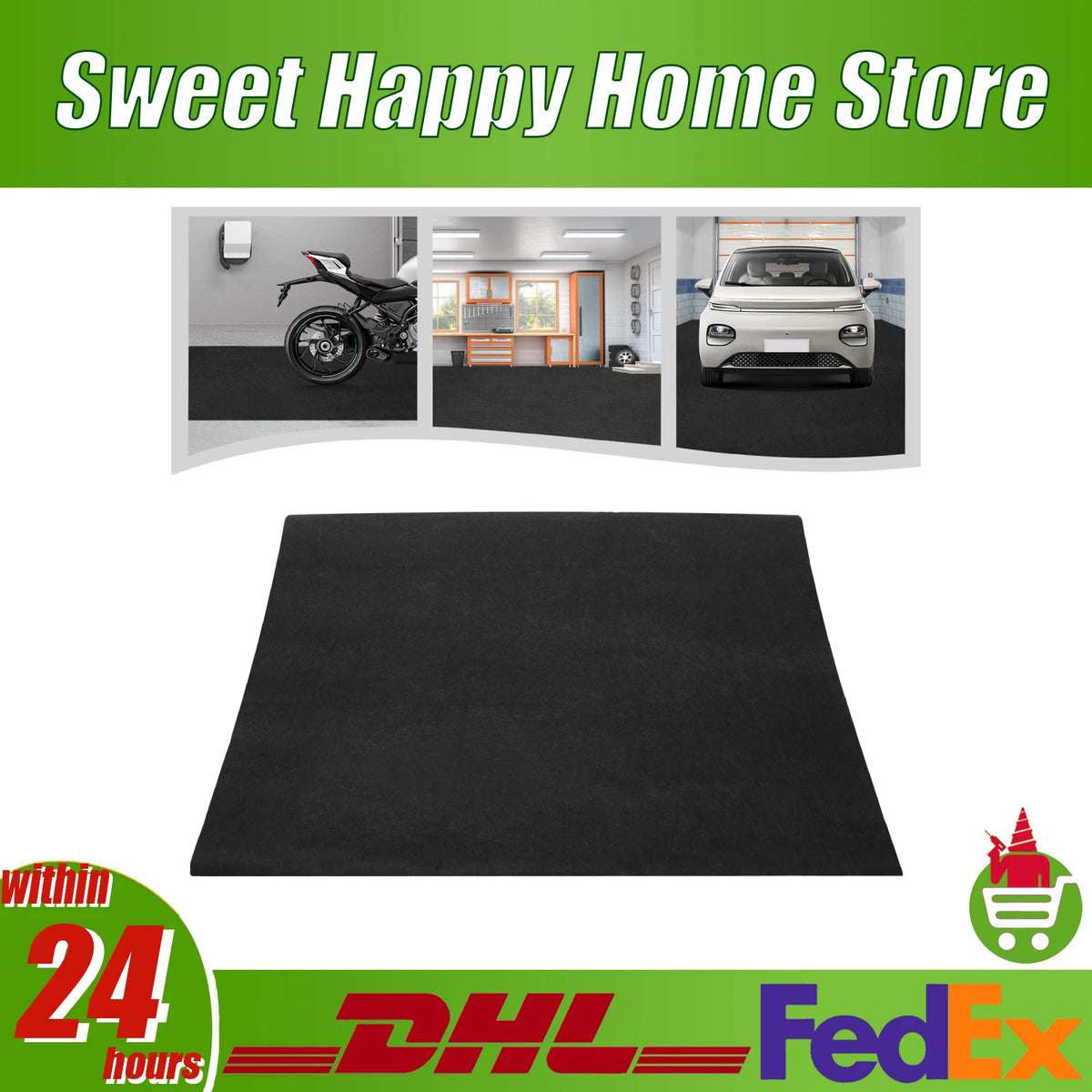 Garage Non Slip Mat Waterproof Non Woven Cloth Floor Protection