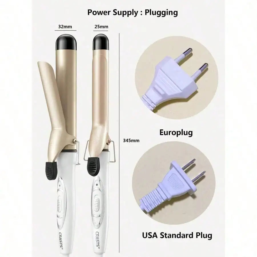 Curling Iron With Rapid Heating And One Touch Control
