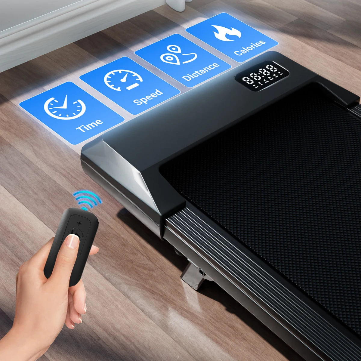 Superun Under Desk Treadmill Walking Pad 2.5 HP Quiet Bluetooth