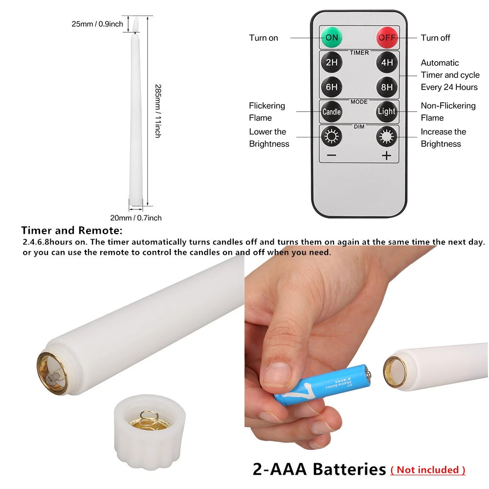 Flameless Battery Operated LED Tea Lights With Remote 3D Wick Candles Pack Of 6