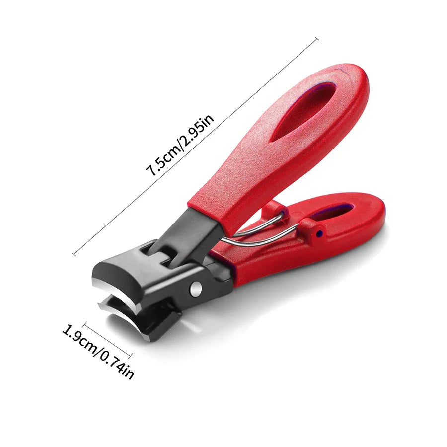 Portable Nail Clippers Stainless Steel Anti Splash Wide Jaw