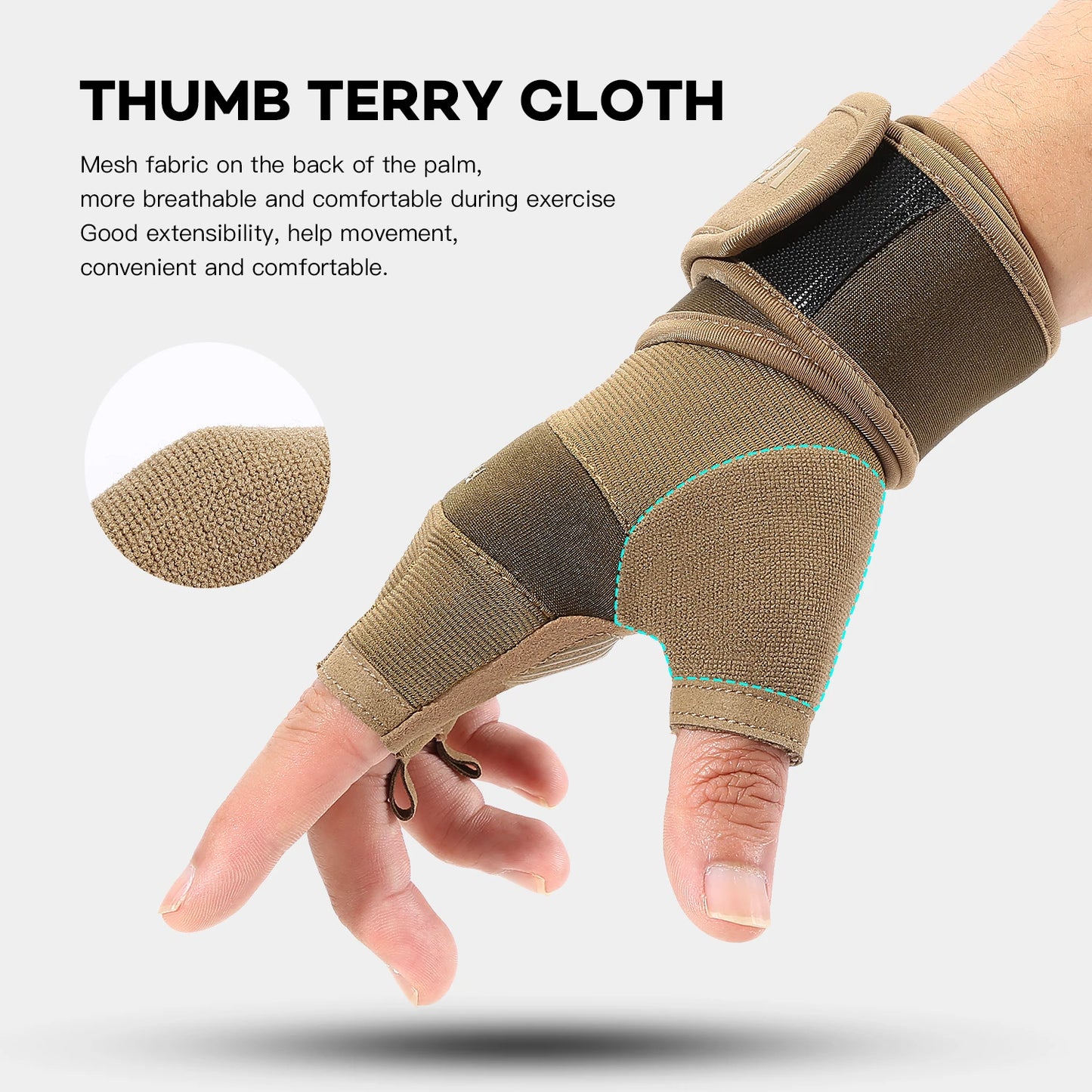 Kyncilor Half Finger Cycling Gloves Anti Slip Fitness