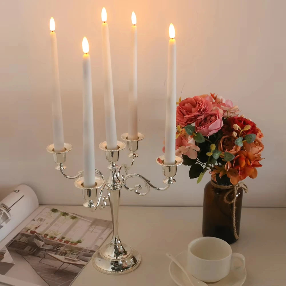 LED Flameless Taper Candles With 10-Key Remote Battery Operated