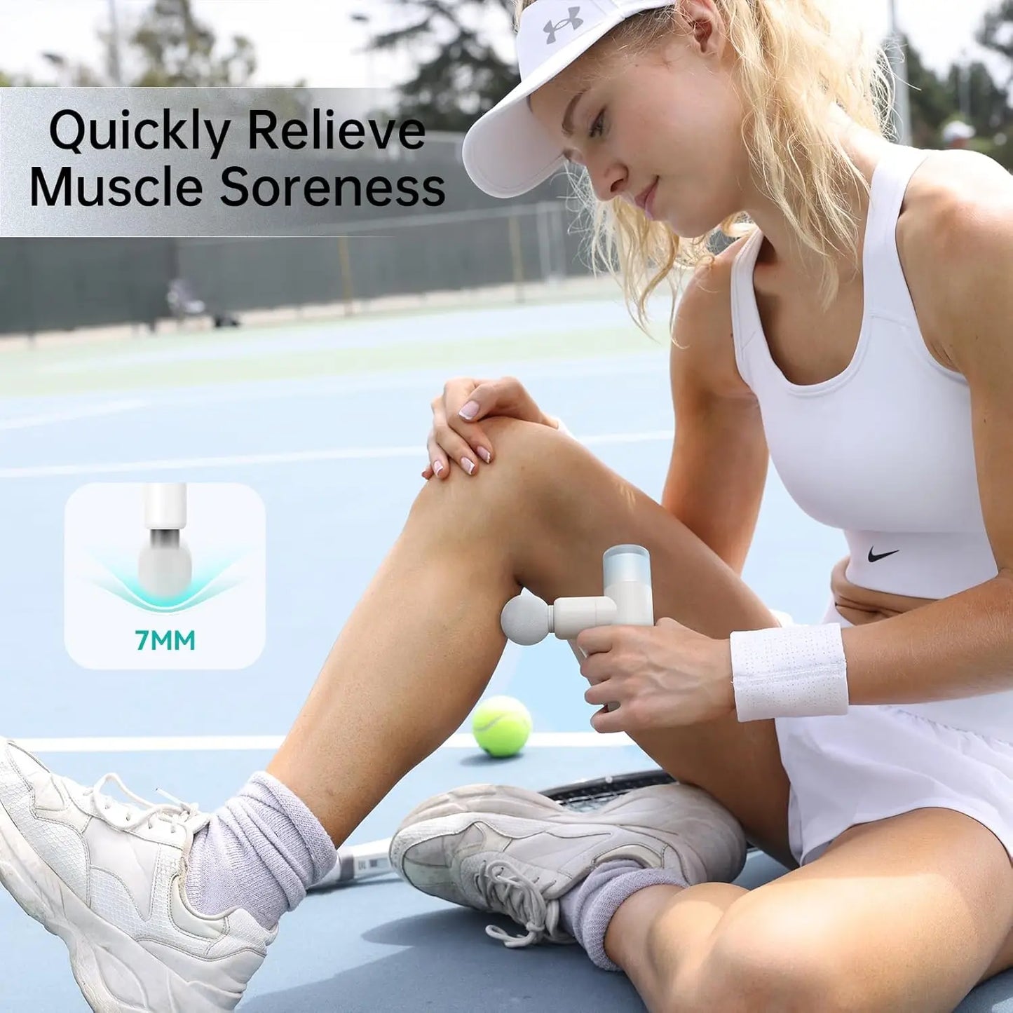 Mini Massage Gun For Pain Relief 7mm Amplitude 4 Levels Portable