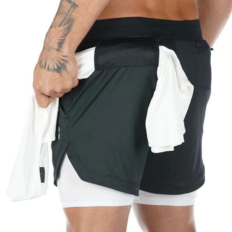 Men Quick Dry Running Shorts For Gym And Jogging Training