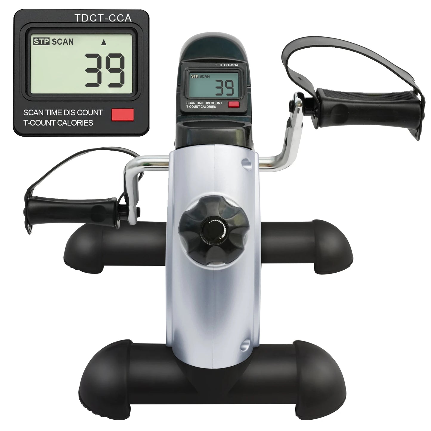 Portable Under Desk Pedal Exerciser With LCD Monitor