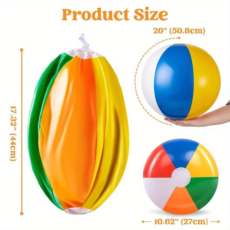 Joyfy 4 Pack Beach Balls Inflatable Pool Toys For All Ages