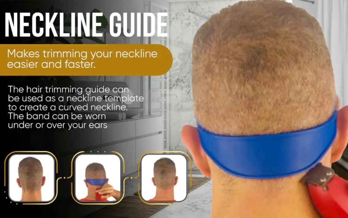 DIY Home Haircuts Curved Headband Silicone Neckline Shaving Template