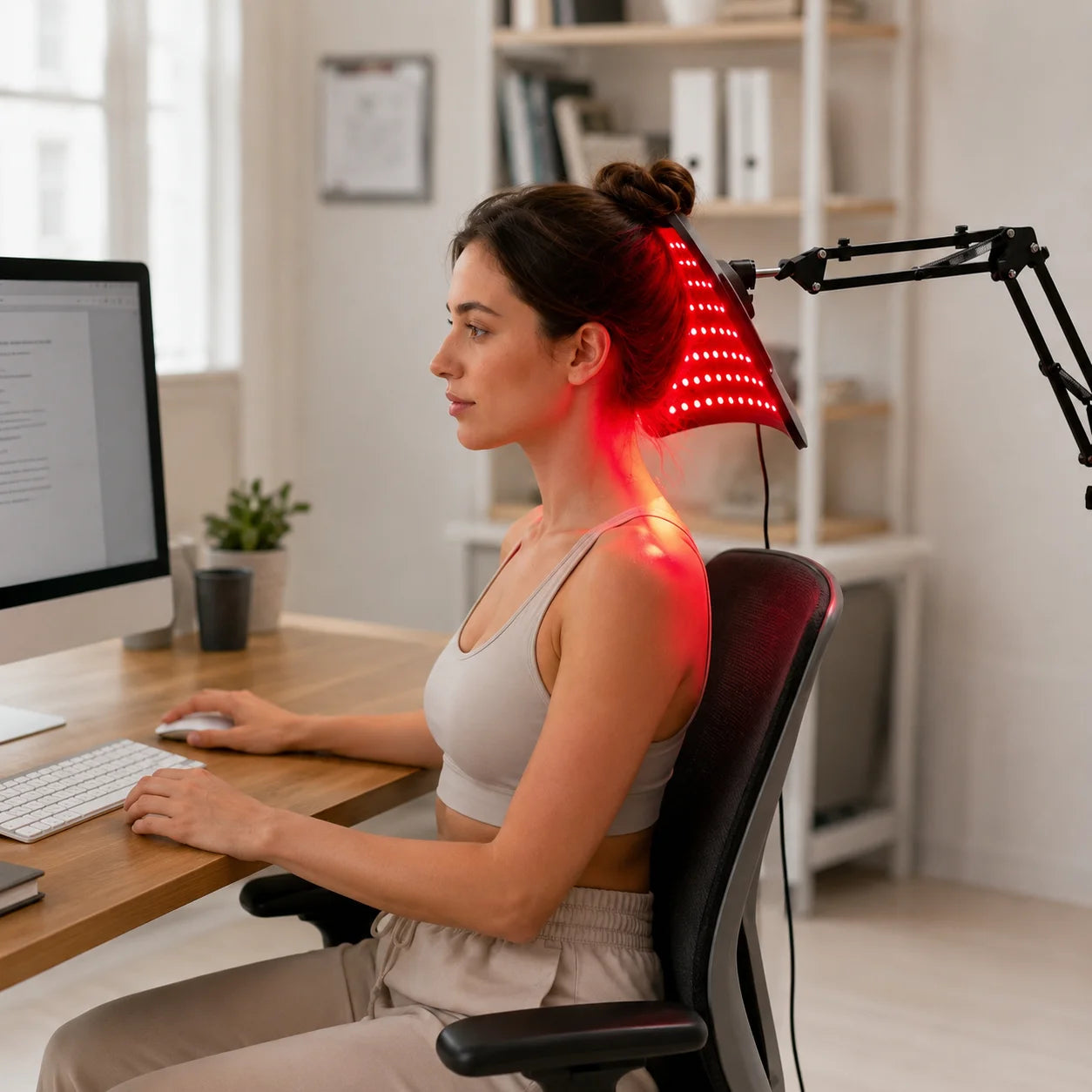 Red Light Therapy Lamp For Face And Body With Adjustable Stand Near Infrared