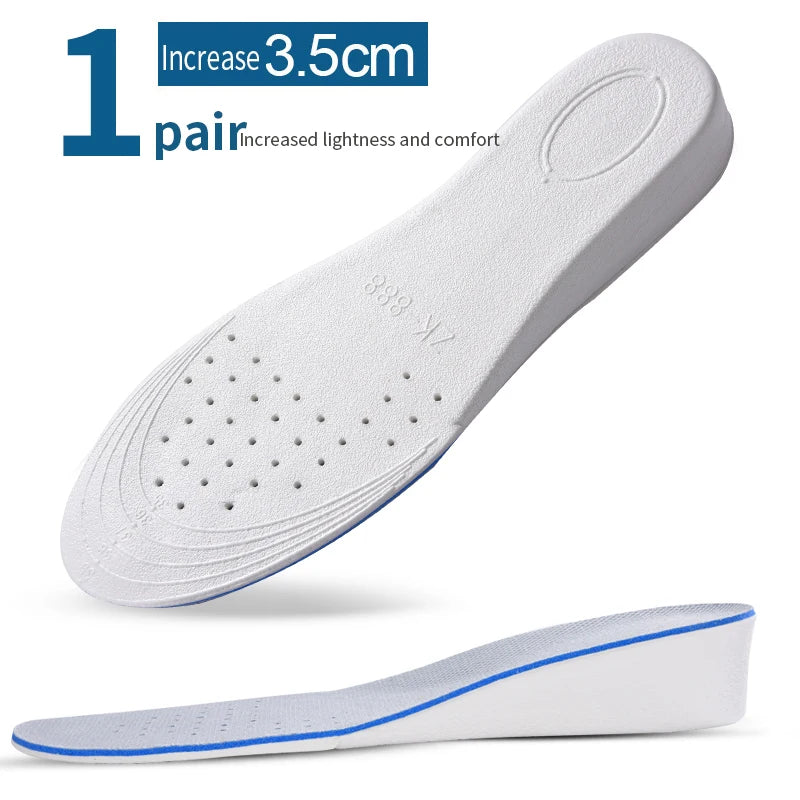 Invisible Height Increase Insoles Breathable Comfort for Men Women