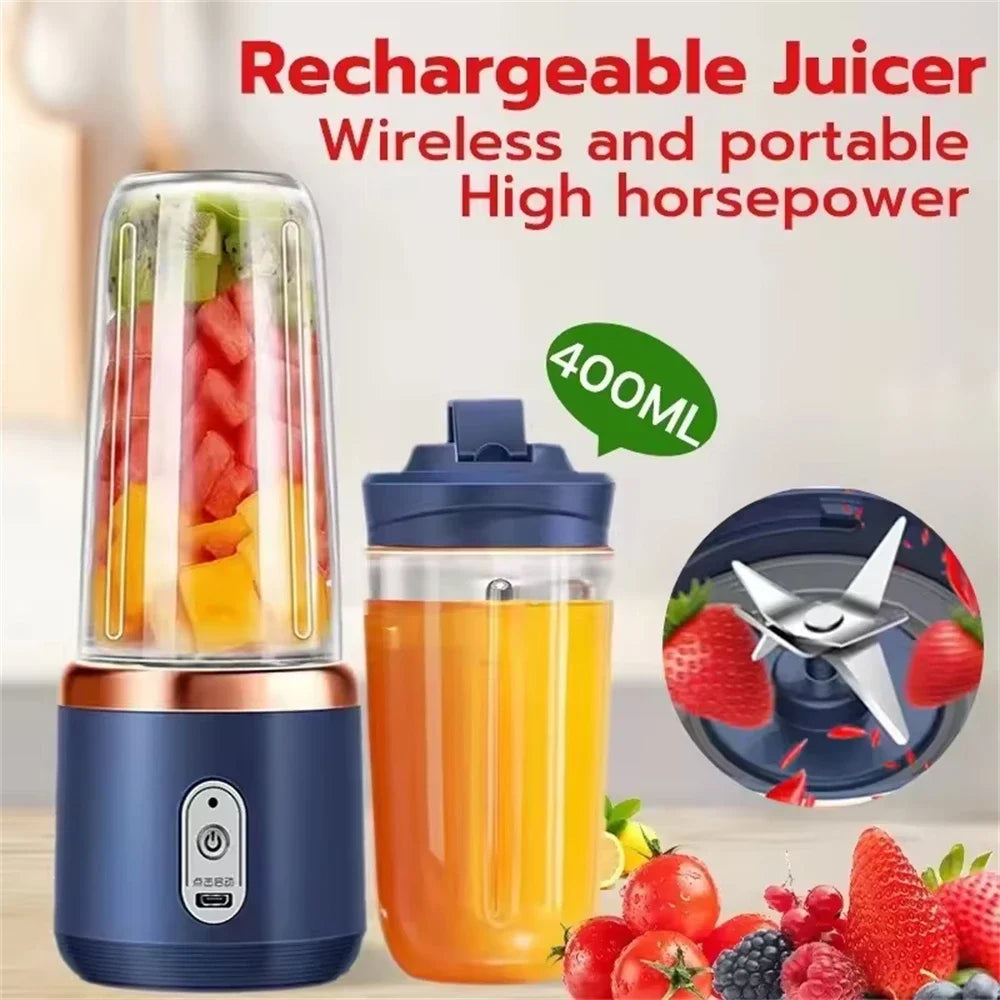 ATMDOG Portable Blender Bottle 60W 6 Blade Electric Juicer