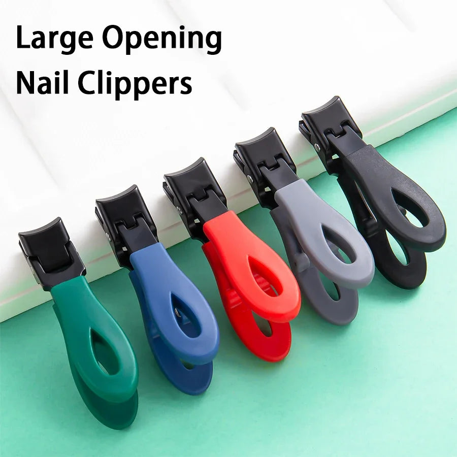 Portable Nail Clippers Stainless Steel Anti Splash Wide Jaw