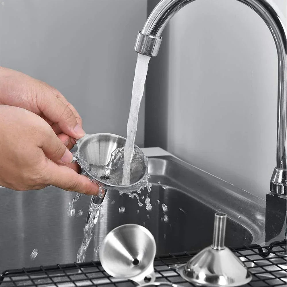 Stainless Steel Kitchen Funnels Set Food Grade for Filling Bottles