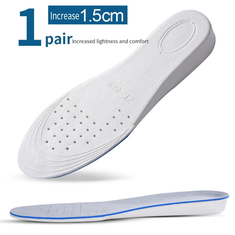 Invisible Height Increase Insoles Breathable Comfort for Men Women
