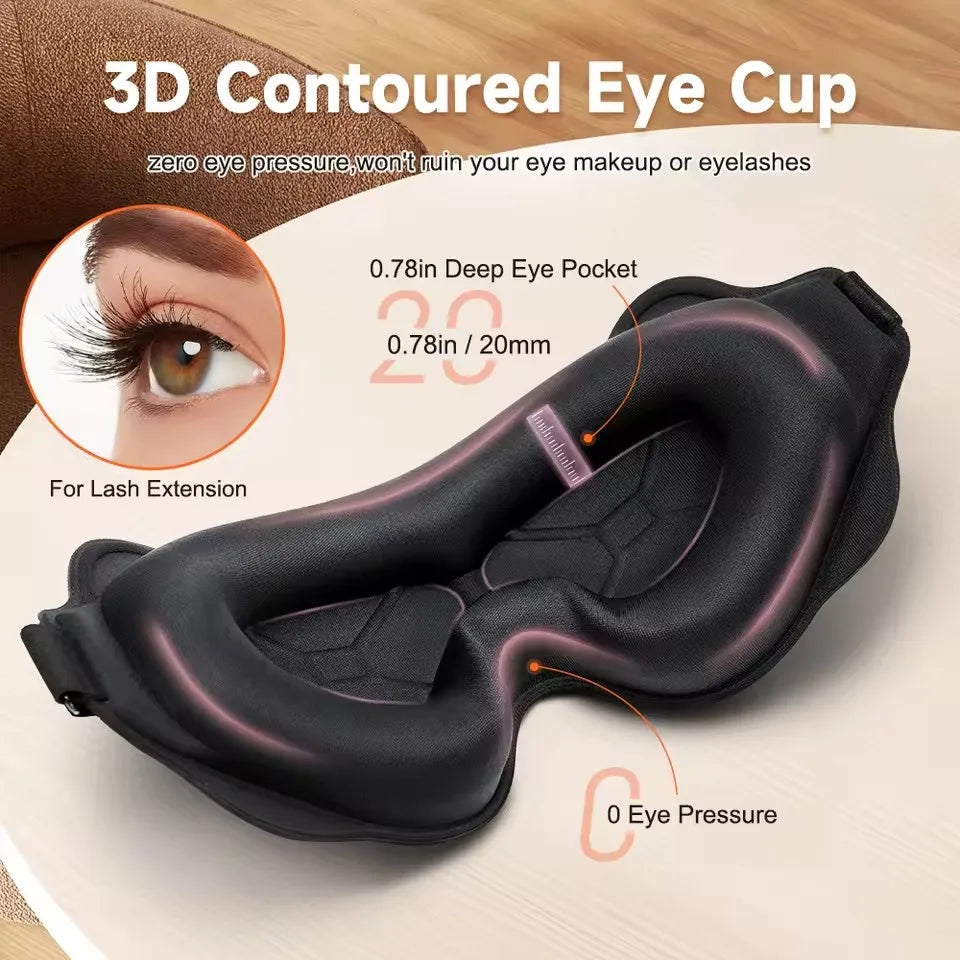 3D Contoured Sleep Mask Blocks Light
