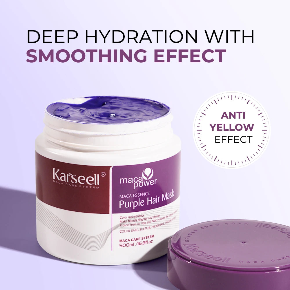 Karseell Purple Hair Mask Neutralizes Brass Tones For Blonde Highlights