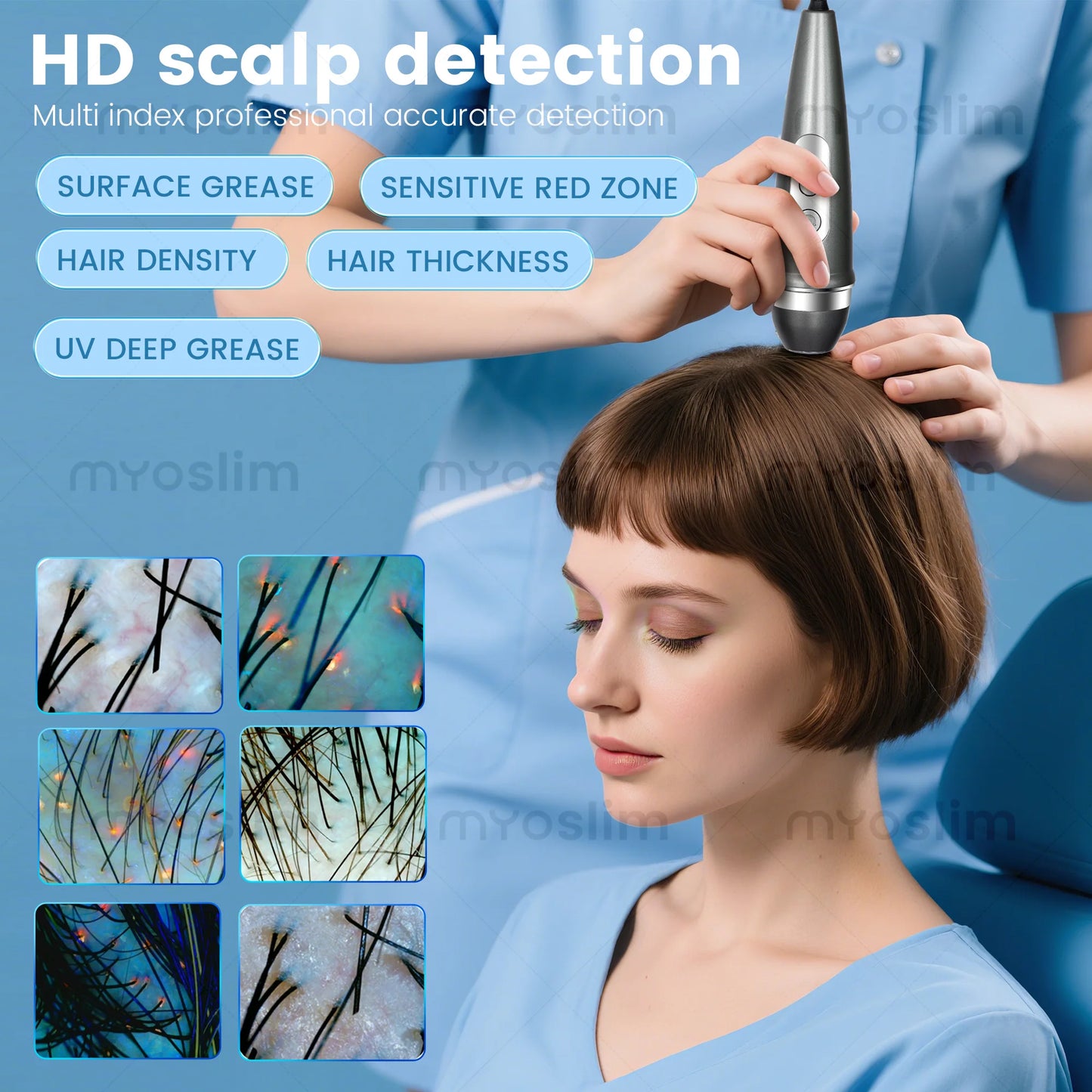 MYOSLIM AI Hair And Skin Analysis 3D Facial Scanner With 8 Light Spectrum