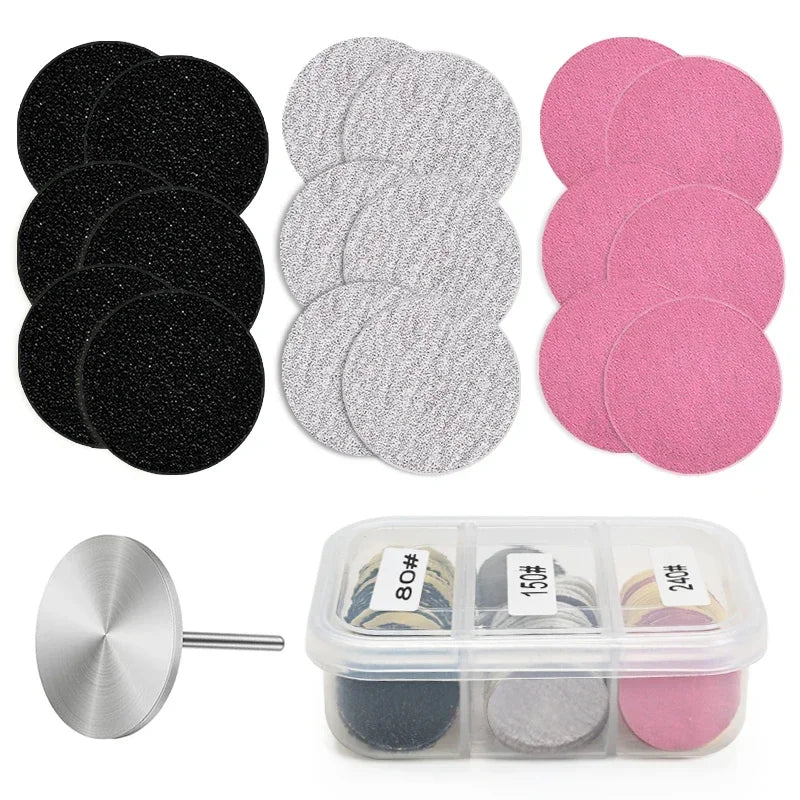 Foot Rasp Kit With Replaceable Sanding Disks For Calluses And Dead Skin