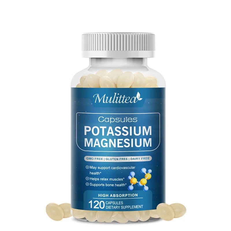 Mulittea Potassium Magnesium Capsule Relieves Muscle Cramps Headaches