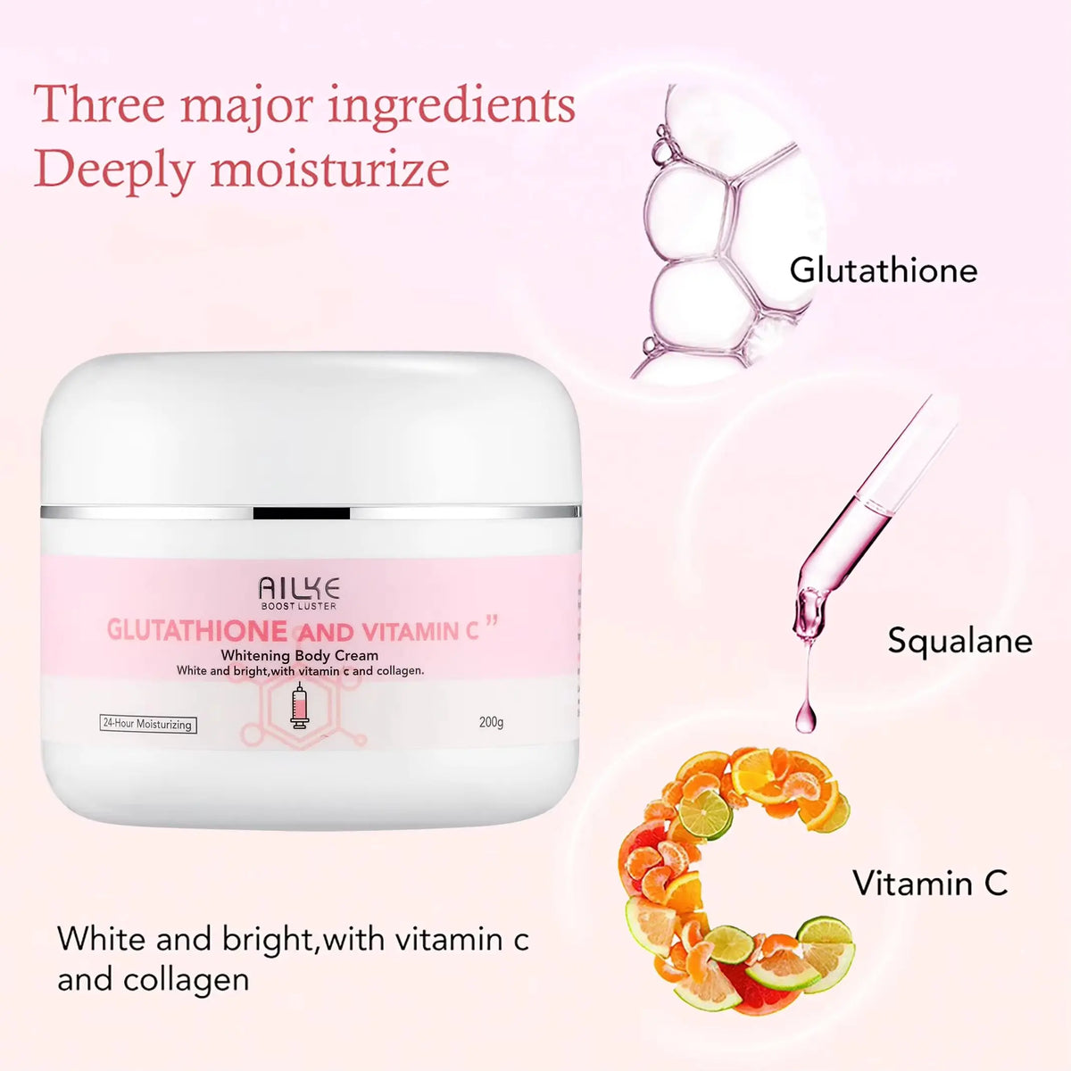 AILKE Whitening Skin Care Set Glutathione Vitamin C Brightener Moisturizer
