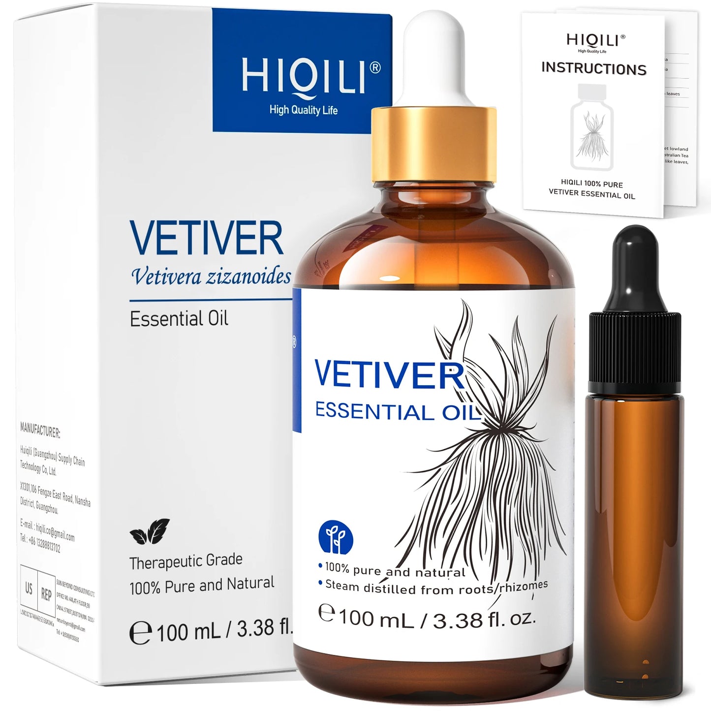 HIQILI Essential Oils Frankincense Lemon Rosemary Tea Tree Lavender