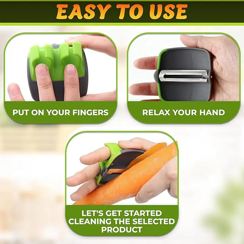 Bamboo Peeler With Sharp Stainless Blade And Non Slip Grip